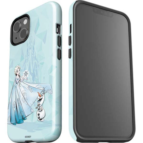 Disney Frozen Elsa and Olaf Art iPhone 15 Impact Case